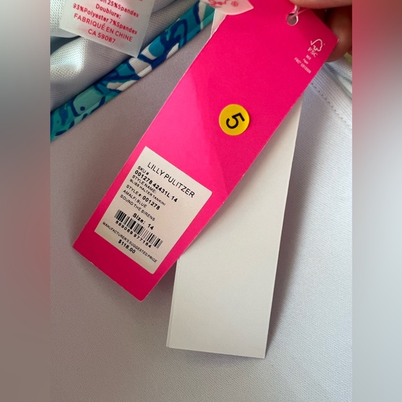 NWT Lilly Pulitzer Bliss Halter Tankini in Amalfi Blue/Sound the Sirens - Picture 4 of 4